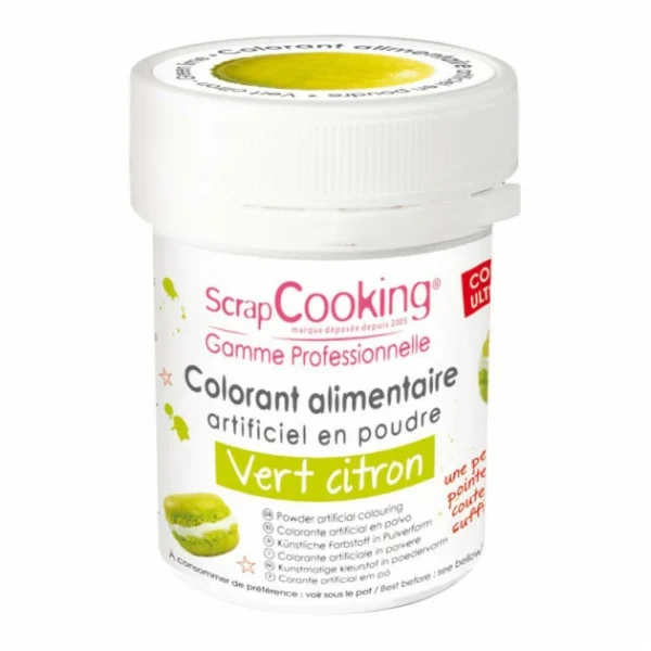 Vente flash 🌟 Colorant Alimentaire en Poudre Vert Clair 5g Scrapcooking 😉 1